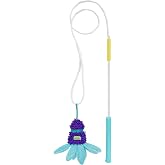 Outward Hound FlyFetch Teaser Wand Dog Toy with Crinkle Attachment, Durable for Indoor &amp; Outdoor Play, All Breeds, 17.7"