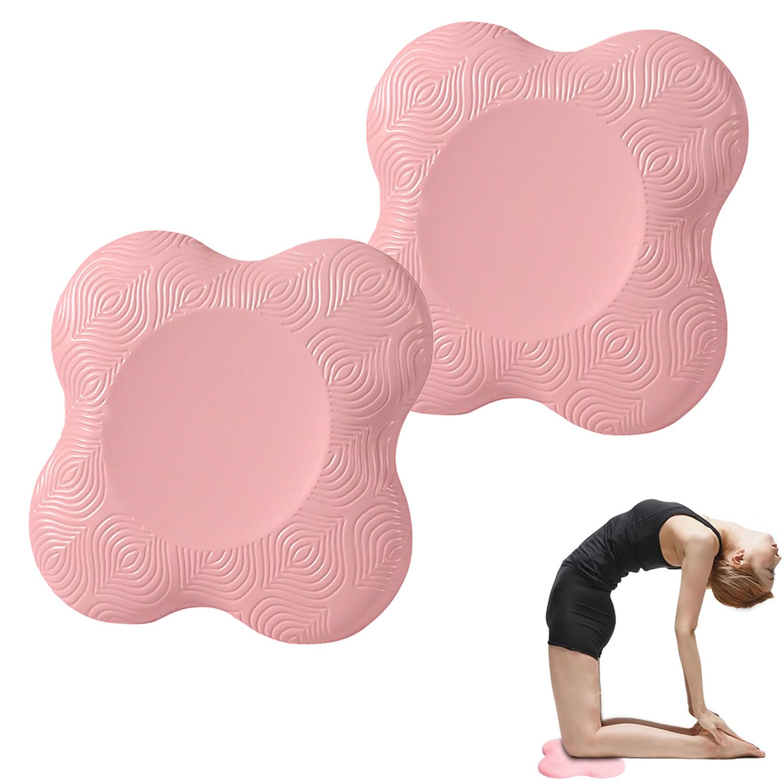 Yoga Knee Pads, 2 Pcs Pink Yoga Knee Pads Women, Soft And Comfortable Yoga Knee Pad, Used To Support Joints And Relieve Discomfort During Yoga Practice(20.3cm X 20.3cm)