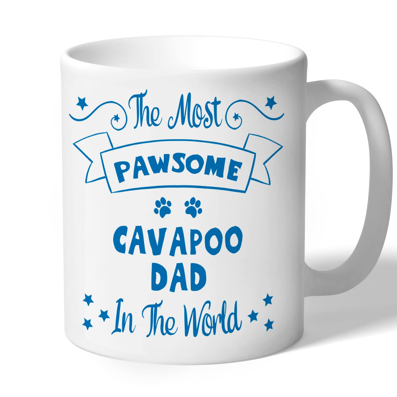 Cavapoo Dad Mug - Pawsome - Cavapoo Gifts (Blue Print)