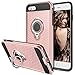 Vofolen Ring Case for iPhone 8 Case iPhone 7 Case Kickstand Holder Clip Stand Hybrid Tough Shield Heavy Duty Armor Dual Layer Protective Hard Shell Rugged TPU Bumper Cover for iPhone 8 7 (Rose Gold)