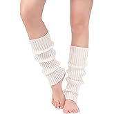 Lopsity Leg Warmers for Women Knitted Stirrup Leg Warmers for women Winter Extra Soft long leg warmers for Yoga Dance