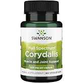 Swanson Full Spectrum Corydalis 400 mg, 60 Veg Capsules | From the Corydalis Yanhusuo Poppy Plant, Supports Healthy Joint and Muscle Function, 400 mg per Serving, Vegan