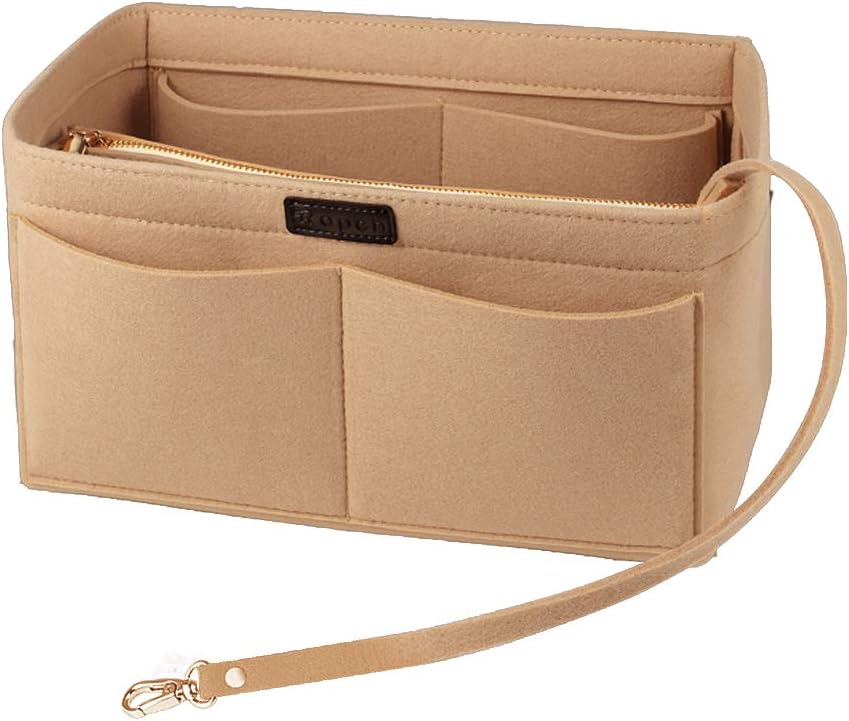 Purse Organizer Insert, Ropch Felt Handbag Organizer with zipper Bag Organizer