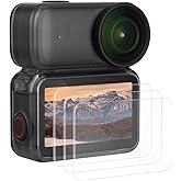 SmallRig 3 Pack Tempered Glass Screen Protector for DJI Osmo Nano, Action Camera Accessories, Ultra-Thin and Hard, with Clean