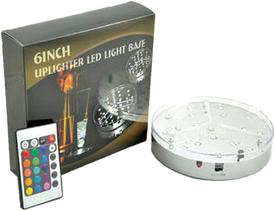 LED Light 6-inch Pedestal Base w/Remote Control