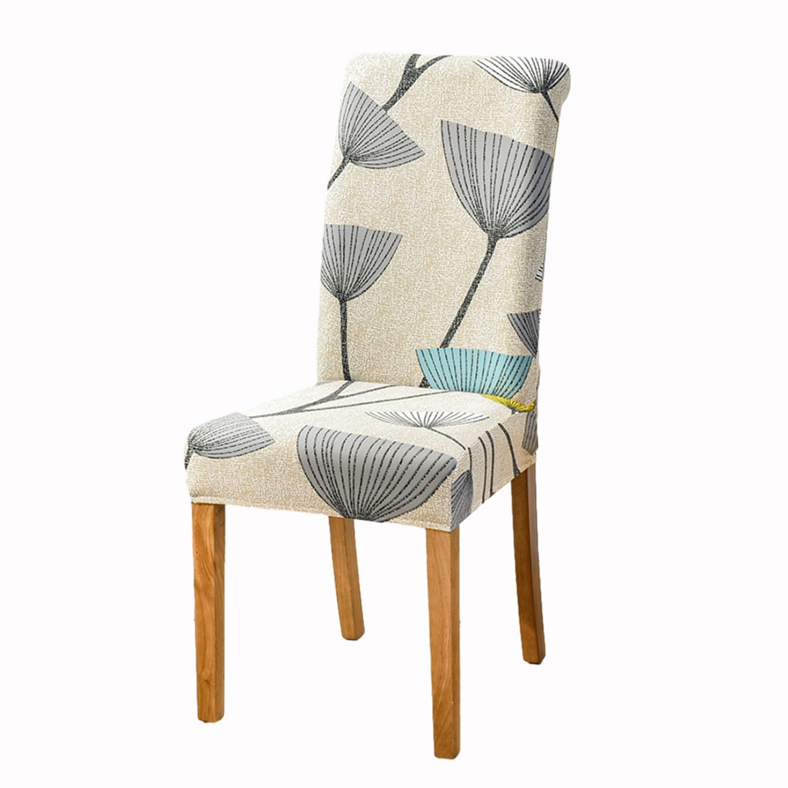 HZDHCLH Chair Covers Slipcovers 4/6 PCs Stretch Removable Washable Short Dining Chair Protector Cover Seat for Hotel,Dining Room,Ceremony (dandelion,6 PCS)