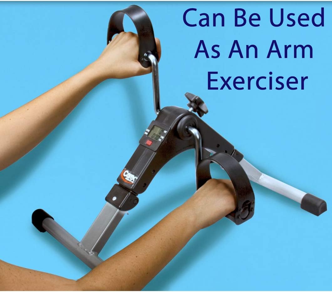 Carex Health Brands Foldable Under Desk Exercise Bike - Desk Bike with Digital Display for Arms and Legs - Great for Elderly, Seniors, Disabled or Office Use: Health & Personal Care