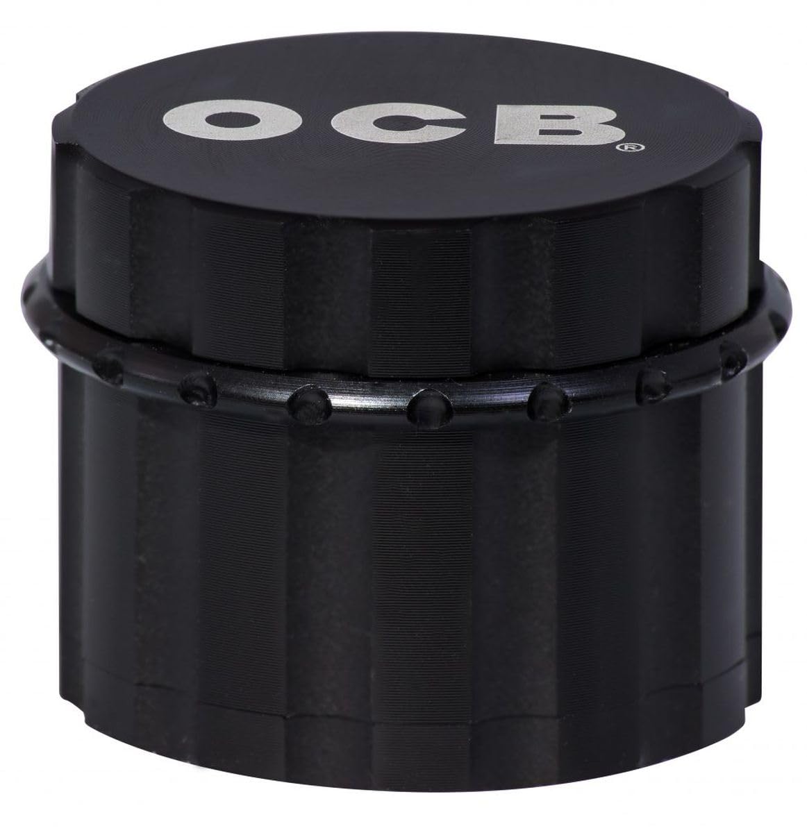 OCB 18887 Herb Grinder with Diamond Cut Black Matt 50 mm 4-Piece Aluminium