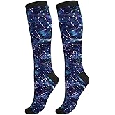 bassyil Compression Socks for Women & Men Circulation 15-20 mmHg Knee High Best Support for Nurses Travel Running Athletic