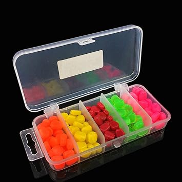 EisEyen - Cebo de Pesca con Caja de plástico (100 Piezas, PVC Blando): Amazon.es: Hogar