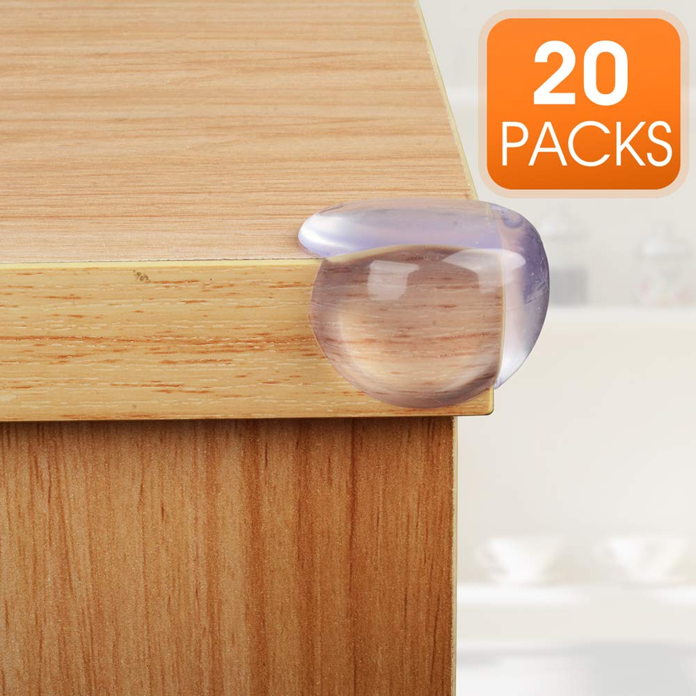 COCOLi Clear Corner Protectors 20 Pack，Baby Proofing Table Corner Guards，Protectors for Child Safety and Furniture Against Sharp Corners : Baby