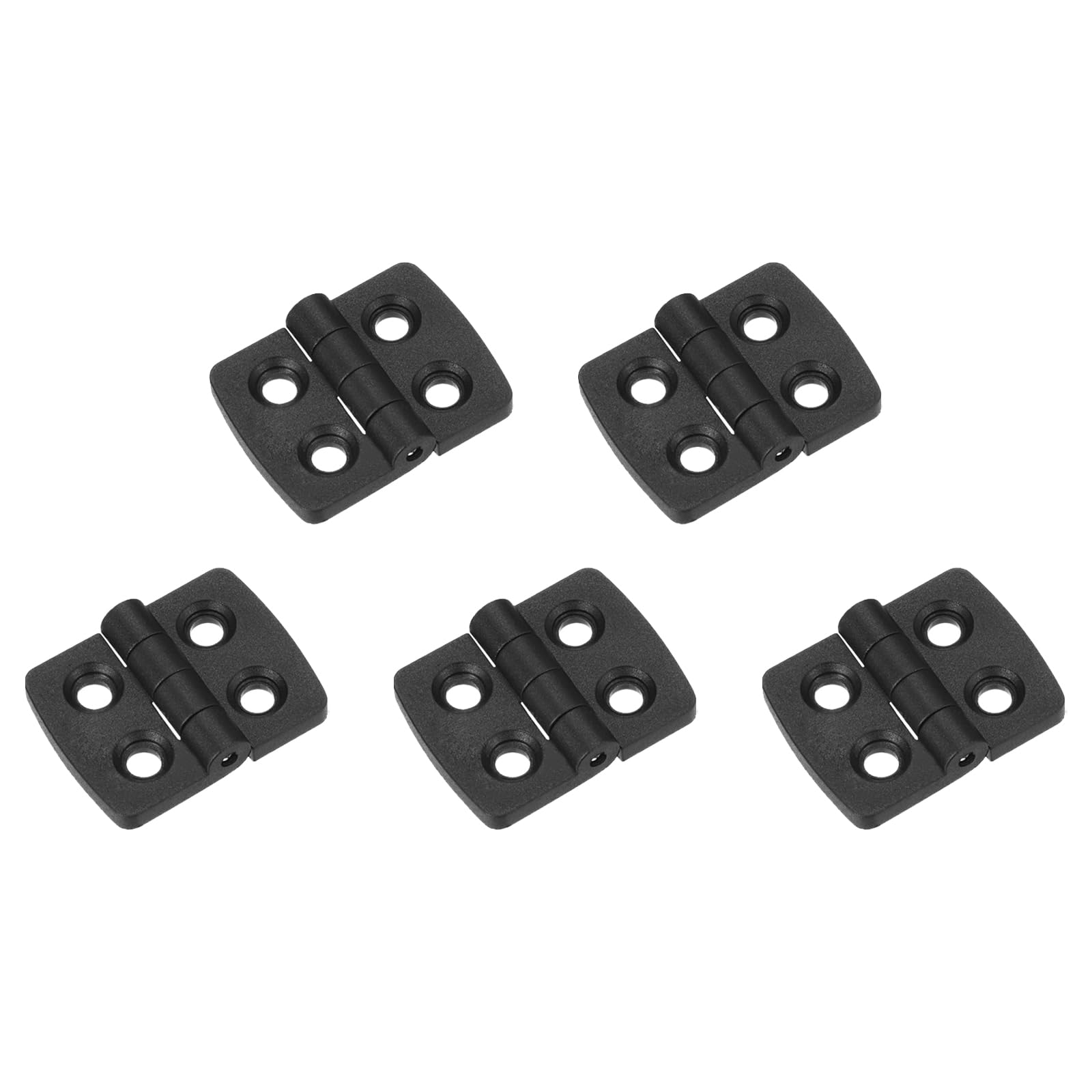 METALLIXITY Adjustable Folding Door Hinges (40mm) 5Pcs, ABS Nylon Hinges - for Gate Closet Door, Black