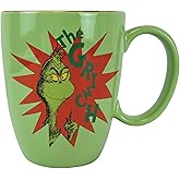 Department 56 Dr. Seuss the Grinch Sly Smile Coffee Mug, 12 Ounce, Multicolor
