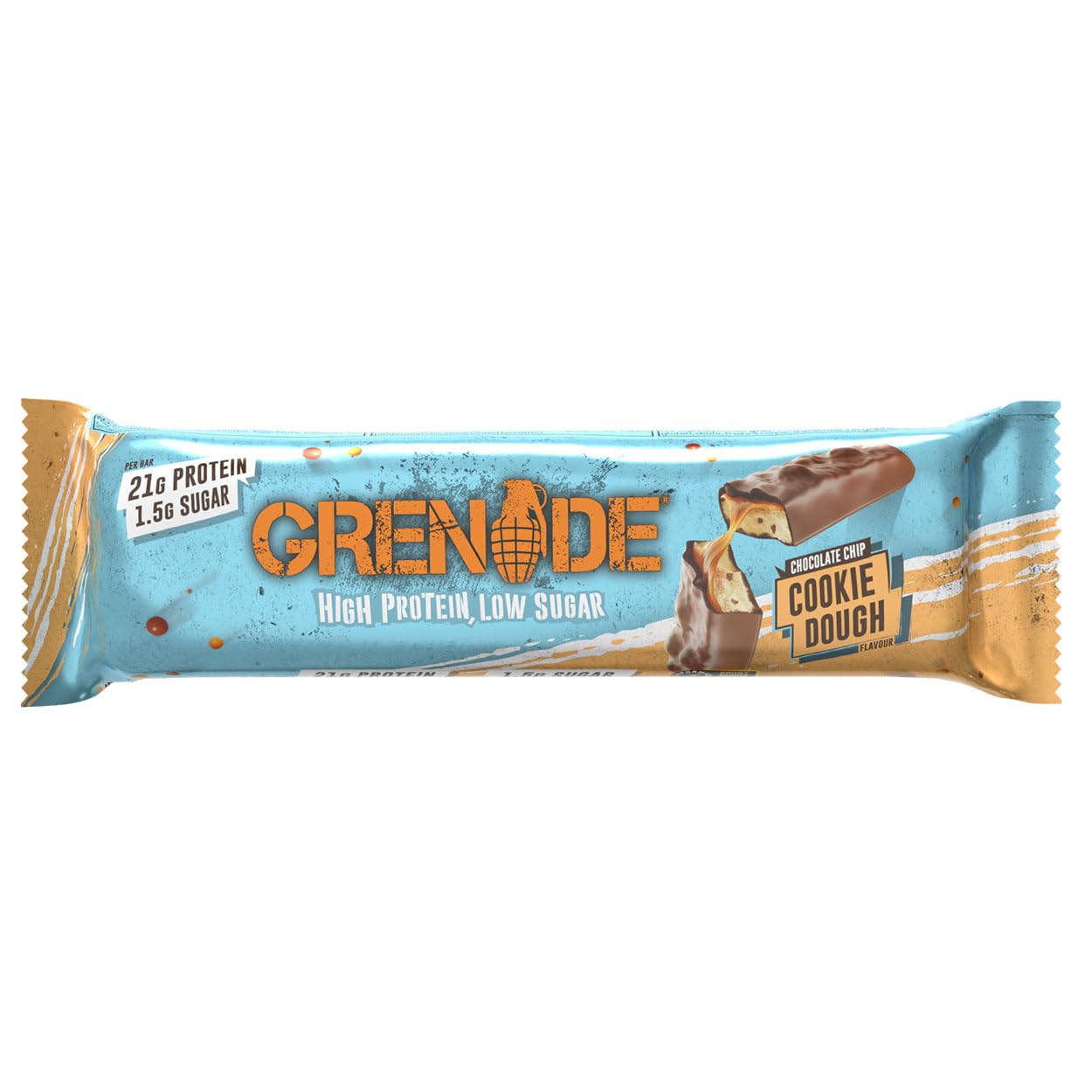 Grenade High Protein Bar, Chocolate Chip Cookie Dough, 60g