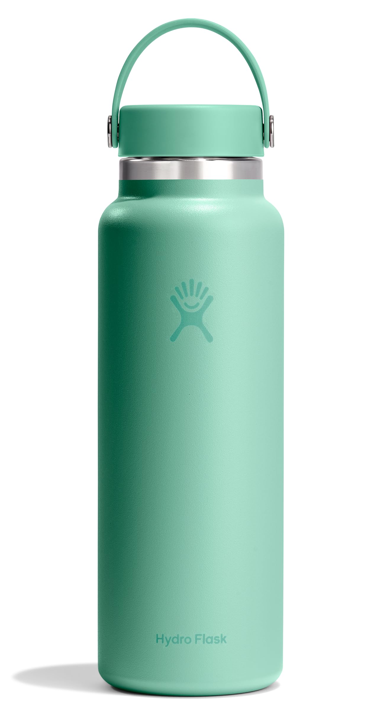 Hydro Flask Water Bottle - Insulated Stainless Steel - Wide Mouth Flex Lid, Non Spill, Leakproof and Refillable in 40 Oz Mermaid Green Image