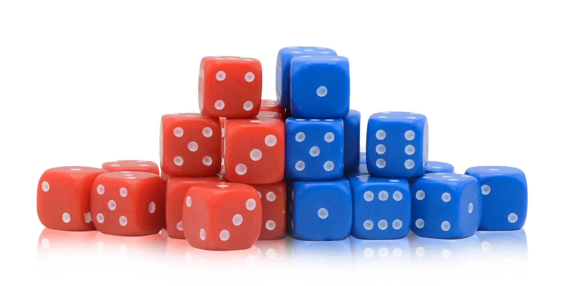 30x D6 Dice Pack | 10mm Classic (15x Red & 15x Blue)