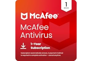 McAfee Antivirus 2026 Ready Software | Real-Time PC Protection from New and Evolving Threats | Anti Virus Software 2026 for PC | 1-Year Subscription with Auto-Renewal | Download