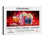 Wonderbox Regal Movie Gift Box, 2 Tickets, 2 Drinks & 2 Popcorn, Movie Night Experience for 2, Valid at 425 Locations