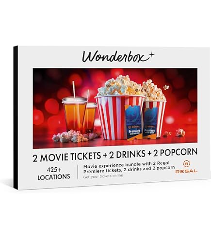 Amazon.com: WONDERBOX - Regal Movie Gift Box – 2 Tickets, 2 Drinks