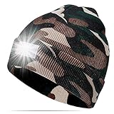 Ultra Bright 5 LED Hands Free Unisex Lighted Beanie Cap/Hat Power Stocking - 12000MCD of Perfect Flashlight for Outdoors Sports,Hunting, Camping, Grilling, Jogging, Fishing, Handyman Working