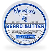 Maestro's Classic BEARD BUTTER | Anti-Itch, Extra Soothing, Hydrating Beard Creme For All Beard Types & Lengths- Mark of a Man Blend, 4 Ounce
