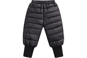 Happy Cherry Baby Boys Girls Down Snow Pants Windproof Warm Trousers Lightweight Puffer Winter Pants