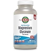 KAL Magnesium Glycinate, New & Improved Fully Chelated High Absorption Formula with BioPerine, Bisglycinate Chelate for Stress, Relaxation, Muscle & Bone Health Support, 60 Servings, 240 VegCaps