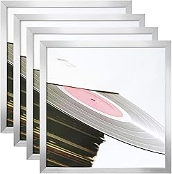 eletecpro 12.5x12.5 Record Frame, Silver, Sturdy