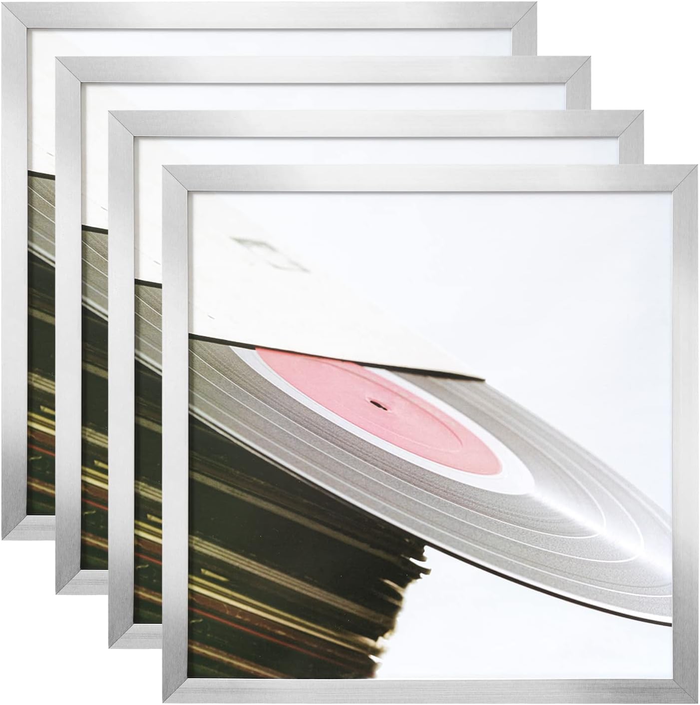 eletecpro 12.5x12.5 Record Frame, Silver, Sturdy