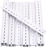 Keadic 15Pcs DIN Rail Slotted Aluminum Slotted Din Rail Top Hat Slotted DIN Rail 12 Inches Long 35mm Wide 7.5mm High