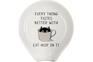 Coffee Spoon Rest, Coffee Bar Accessories & Spoon Holder, Funny Cat Spoon Holder for Coffee Lovers Gifts for Friend Wife Husb