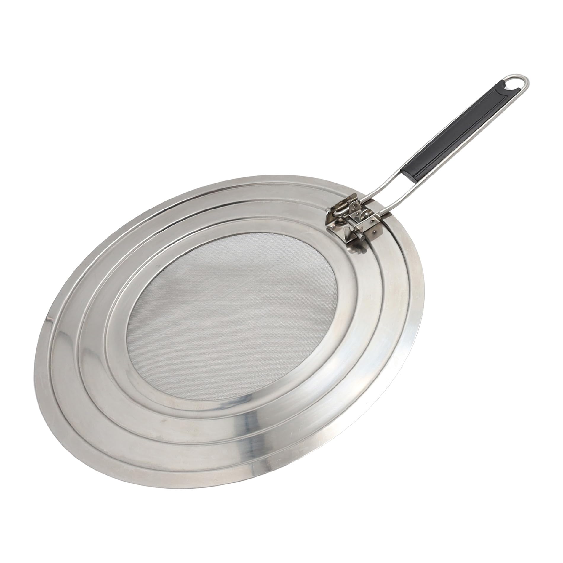 Buckingham Stainless Steel Frying Pan Splatter Screen Guard with Folding Handle 30 cm