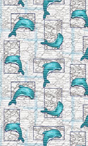 26inch X 4ft Green Dolphins Non-Slip Rubber Hallway Kitchen Bathroom SOFT FOAM Runner Mat Rug Custom Size-able (26 inch wide by 4 feet long)