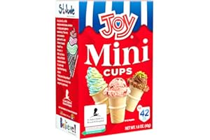 Joy Mini Cups Miniature Ice Cream Cones For Kids, Desserts, Cupcake Cones, Cake Pops 42 Count (1 Box/42 cones)