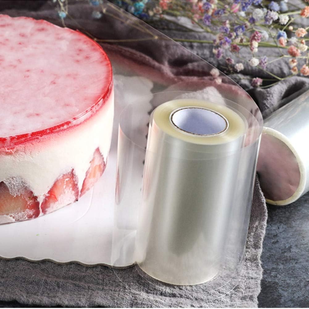 10cm 10m 125 Micron Homewins Colliers A Gateau Rhodoid Rouleau Ruban Bord En Film Cercle De Patisserie Transparent Feuille Pour Mousse Chocolat Decoration De Gateaux Rouleaux A Patisserie Cuisine Maison Dwteam In