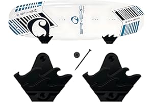 Innovative 3D Printing Wakeboard Wall Mounts, Universal Design, Wakeboard Rack, Space Saver, Wall Art, Water Waves Mounts (Black)