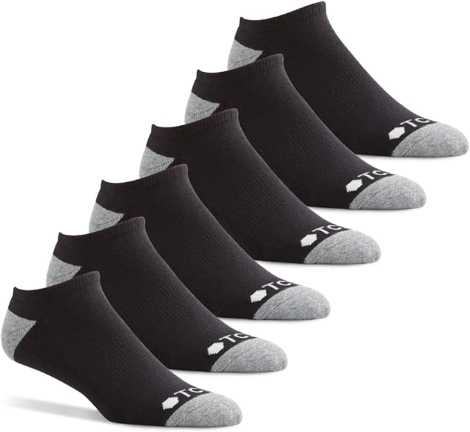 TCS Men's Extended Size Low Cut Performance Athletic Socks