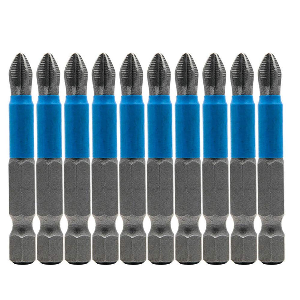 10Pcs PH2 Phillips Screwdriver Bits Anti Slip Electric Hex Shank Driver Bit 50mm