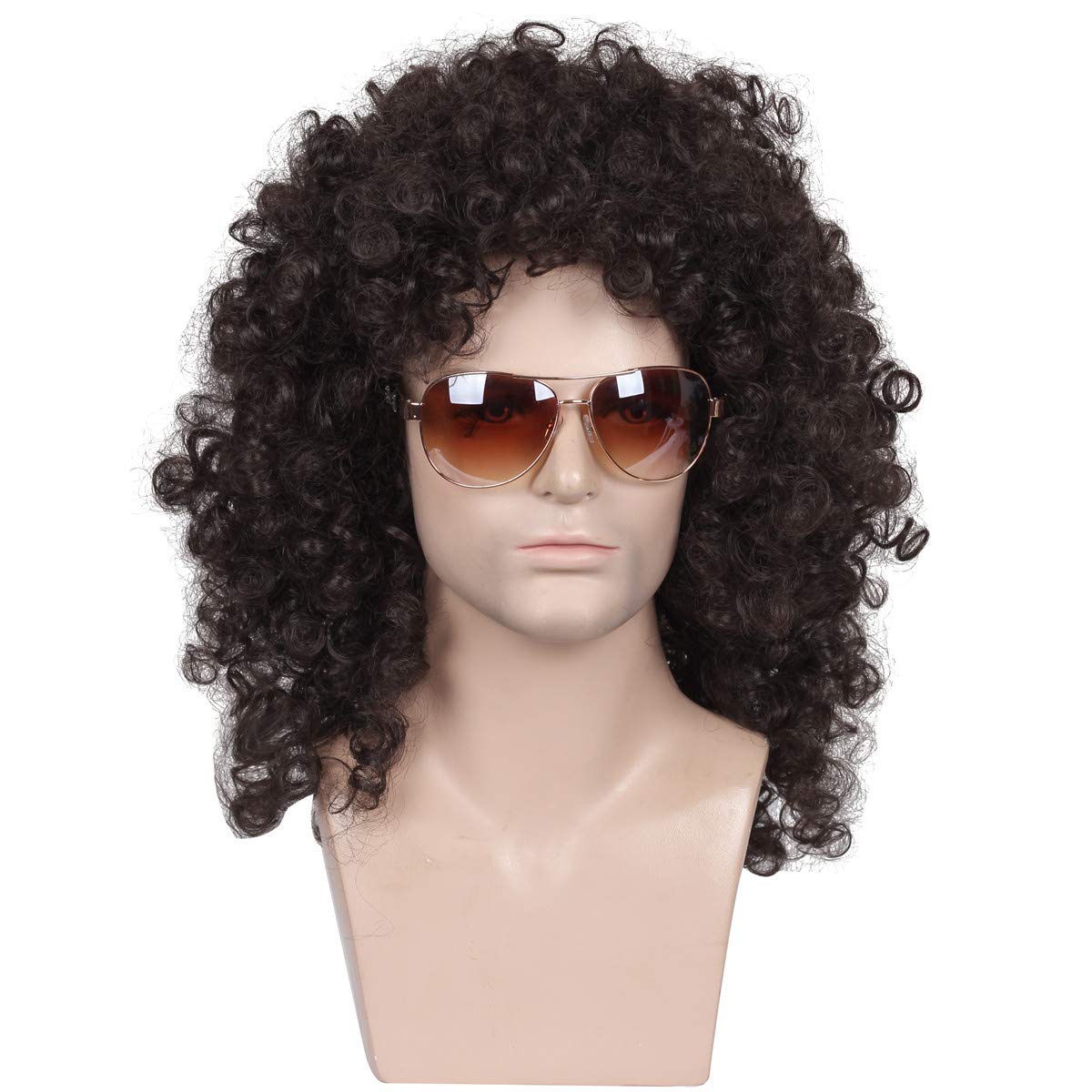 Amazon Com Colorground Medium Long Curly Kinky Dark Brown