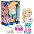 Baby Alive: Roller Skate Baby 14-Inch Doll Blonde Hair, Blue Eyes Kids Toy for Boys and Girls