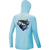 Palmyth Boys Fishing Shirt Youth Hoodie UPF 50+ Sun Protection Long Sleeve