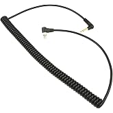 Foto&amp;Tech 90in(2.3M) Stretch/23in Coiled HEAVY WEIGHT LOCKING 3.5mm to Male Flash PC Sync Cable with Screw Lock Compatible with PocketWizard Plus III/Plus II&amp;Nikon Canon Most DSLR Camera Flash Trigger