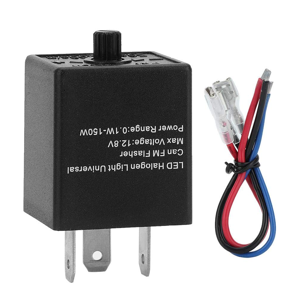 Photo 1 of Flasher Relay, 3 Pin Adjustable LED Flasher Relay, LED Flasher Blinker, Turn Light Blinker Universal for 12V 24V Automobiles and Motorcycles