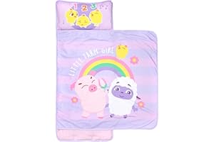 Jay Franco Moonbug Little Baby Bum Twinkle Nap Mat - Built-in Pillow and Blanket - Super Soft Microfiber Kids'/Toddler/Children's Bedding, Ages 3-7