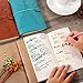 Leather Journal, Vintage Refillable Travelers Notebook with Line Paper+ 1 PVC Zipper Pocket +18 Card Holder for Women 4.7 X 7.9in (Brown)