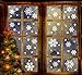 jollylife 366PCS Christmas Snowflake Window Clings Decorations - Santa Clause/Elf/White Baubles/Bells Decals - Winter Wonderland Xmas Party Decor（11 Sheets）