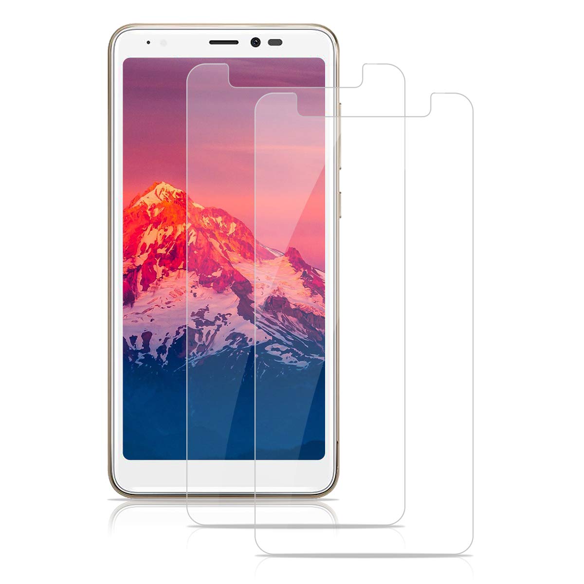 ROVLAK Screen Protector for Wiko Y60 Tempered Glass Screen Protector 2-Pack HD 2.5D 9H Protective Film Protection Anti-Fingerprint Bubble-Free Glass Protector for Wiko Y60