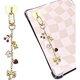 Romukuku Cute Charm Chains for Kindle, Accessories for E-reader Phone Charm Chain, Bookish Gift, Booklover Stainless Steel Keychain