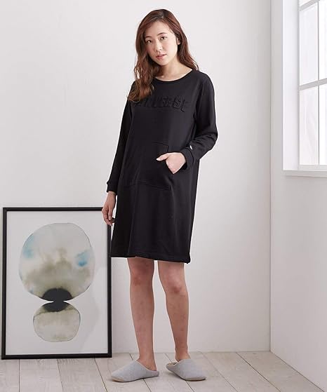 Amazon Nissen ニッセン コンバース ルームウェアスウェットワンピース ブラック 5l パジャマ ルームウェアトップス 通販