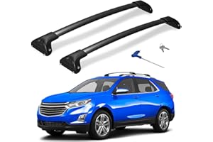 HmmtyRack 300lbs Lockable Roof Rack Cross Bars Compatible with Chevy Chevrolet Equinox GMC Terrain 2018 2019 2020 2021 2022 2023 2024 (Not for EV) Aluminum Crossbars for Rooftop Cargo Bar Luggage Rack
